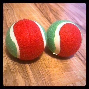 Two tennis ball dog toys for the price of one!!!!
